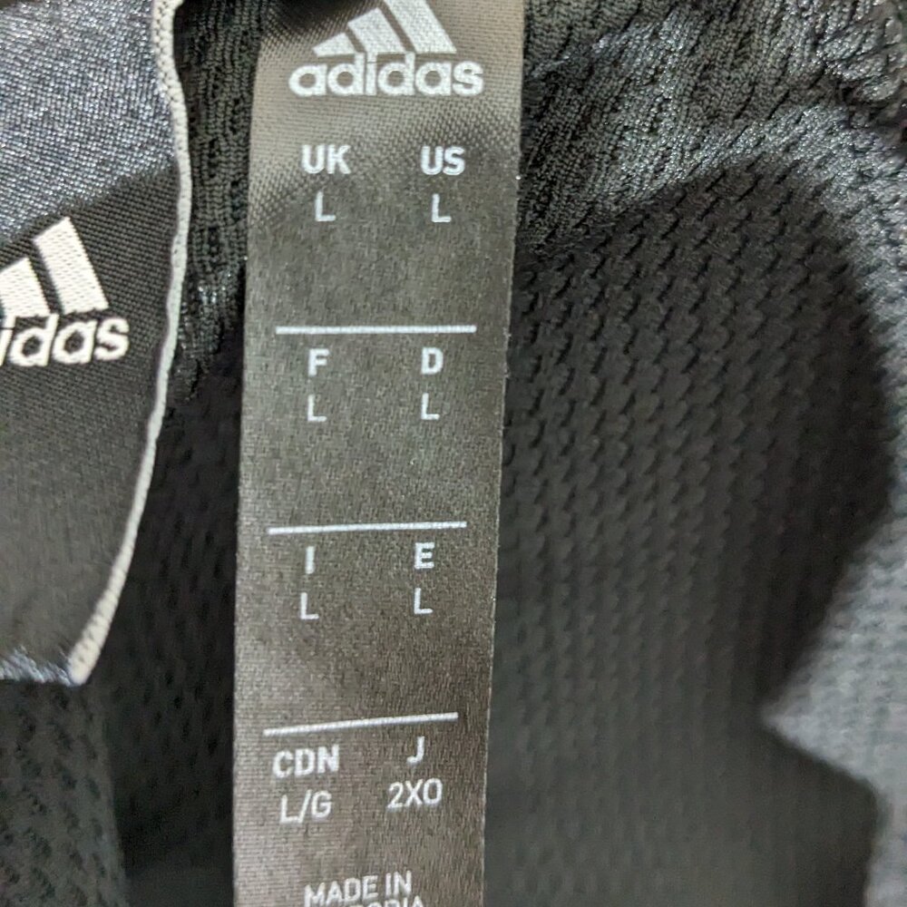 Adidas Mens Full Zip Long Sleeve Running Carrera Black  Jacket Sz Large - Picture 10 of 12